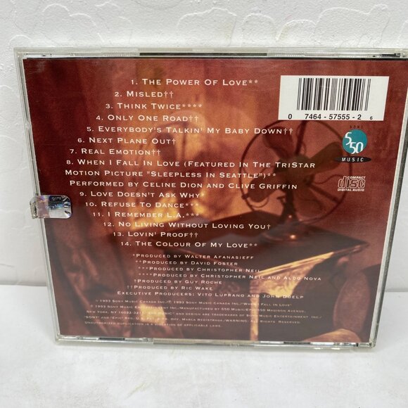 Vintage 1993 Celine Dion The Colour Of My Love Album CD Jewel Case 14 Hit Tracks - Picture 4 of 5